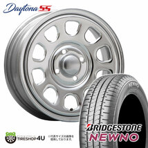 4本セット DAYTONA SS デイトナ 14x5.0J 4/100 +42 CR BS NEWNO 低燃費 155/65R14 軽自動車 ムーヴ スペーシア EKクロス N-BOX 軽バン_画像1