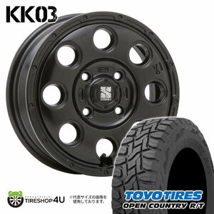 4本セット XTREME-J KK03 14x4.5J 4/100 +45 SBK TOYO トーヨー オープンカントリー R/T 155/65R14 BL スペーシア 軽自動車 EKクロス