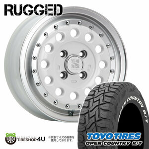 4本セット XTREME-J RUGGED ラギッド 14x5.0J 4/100 +35 WP TOYO OPEN COUNTRY R/T 165/80R14 ホワイトレター 軽トラ プロボックス