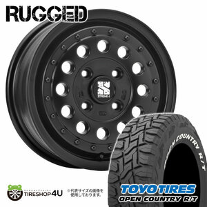 4本セット XTREME-J RUGGED ラギッド 14x5.0J 4/100 +35 SB TOYO OPEN COUNTRY R/T 165/80R14 ホワイトレター 軽トラ サクシード