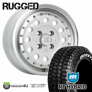 4本セット XTREME-J RUGGED ラギッド 14x5.0J 4/100 +35 +45 WP MONSTA RT HYBRID R/T 155/65R14 ホワイトレター スペーシア EKクロス