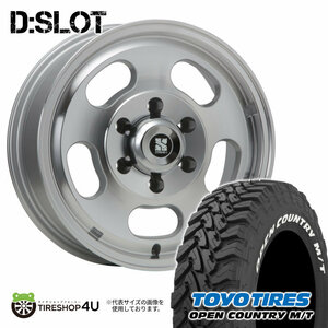 4本セット XTREME-J D:SLOT DSLOT 16x6.5J 6/139.7 +25 POL TOYO OPEN COUNTRY M/T 225/75R16 ホワイトレター ランクル80 ナローボディ