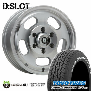 4本セット XTREME-J D:SLOT DSLOT 16x6.5J 6/139.7 +38 POL TOYO OPEN COUNTRY A/T EX 215/70R16 ホワイトレター ハイエース 200系