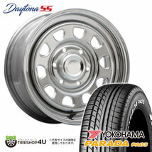 4本セット MLJ DAYTONA SS 16x6.5J 6/139.7 +45 CR YOKOHAMA PARADA PA03 215/65R16 ホワイトレター NV350 キャラバン_画像1