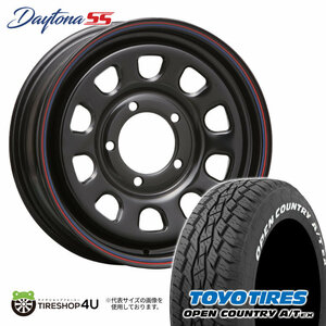 4本セット MLJ DAYTONA SS 16x5.5J 5/139.7 +20 BK TOYO OPEN COUNTRY A/T EX 215/70R16 ホワイトレター ジムニー JB64 JB23 W