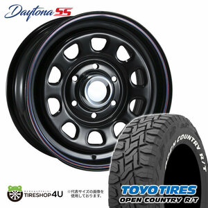 4本セット MLJ DAYTONA SS 16x7.0J 6/139.7 +38 BK TOYO OPEN COUNTRY R/T 215/65R16 C ホワイトレター ハイエース 200系