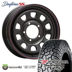 4本セット MLJ DAYTONA SS 16x6.0J 5/139.7 +0 BK YOKOHAMA GEOLANDAR X-AT G016 225/75R16 WL ジムニーシエラ JB74 JB43 W