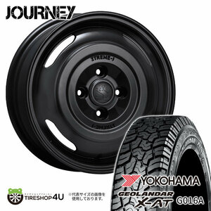 4本セット XTREME-J JOURNEY 14x4.5J 4/100 +43 SBK YOKOHAMA GEOLANDAR X-AT G016A 165/65R14 ブラックレター デリカミニ ハスラー