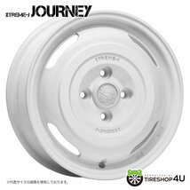 4本セット XTREME-J JOURNEY 14x4.5J 4/100 +43 WH MUDSTAR RADIAL M/T 165/65R14 ホワイトレター デリカミニ ハスラー 軽自動車_画像2