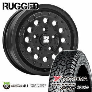 4本セット XTREME-J RUGGED 14x5.0J 5/114.3 +48 SBK YOKOHAMA GEOLANDAR X-AT G016A 175/80R14 ホワイトレター タウンエース