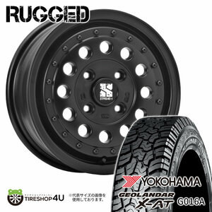 4本セット XTREME-J RUGGED 14x5.0J 4/114.3 +42 SBK YOKOHAMA GEOLANDAR X-AT G016A 175/80R14 ホワイトレター バネット NV200 M20