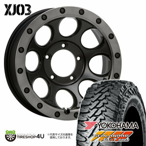 4本セット XTREME-J XJ03 16x6.0J 5/139.7 -5 FBK YOKOHAMA GEOLANDAR M/T G003 215/70R16 ジムニーシエラ JB74 JB43