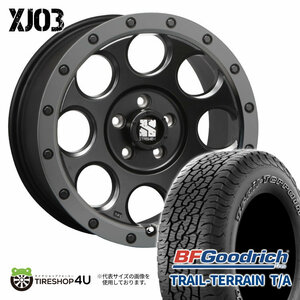 4本セット XTREME-J XJ03 17x7.5J 5/127 +40 FBK BFGoodrich TRAIL-TERRAIN T/A 265/70R17 ホワイトレター ジープ ラングラー JL JK