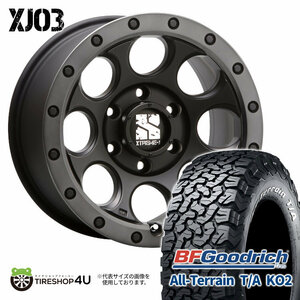 4本セット XTREME-J XJ03 18x8.0J 6/139.7 +20 FBK BFGoodrich All-Terrain T/A KO2 285/60R18 ホワイトレター FJクルーザー プラド