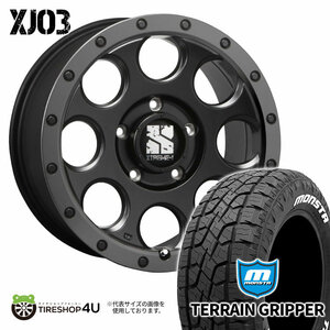 4本セット XTREME-J XJ03 16x7.0J 5/114.3 +35 FBK MONSTA TERRAIN GRIPPER A/T 215/70R16 ホワイトレター デリカD5 フォレスター