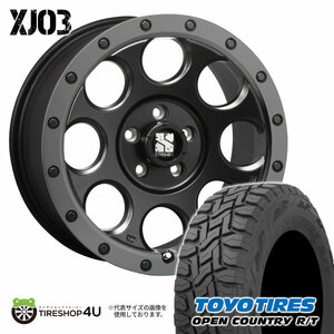 4本セット XTREME-J XJ03 18x8.0J 5/150 +50 FBK TOYO OPEN COUNTRY R/T 285/60R18 ホワイトレター ランクル200系 ランドクルーザー