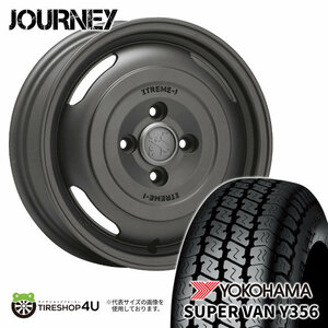 4本セット JOURNEY ジャーニー 12x4.00B 4/100 +42 GB スーパーバン Y356 145/80R12 N-VAN 軽トラ 軽バン バモス キャリー