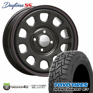 4本セット DAYTONA SS デイトナSS 14x5.0J 4/100 +42 BK TOYO トーヨー オープンカントリー R/T 155/65R14 BL 軽自動車