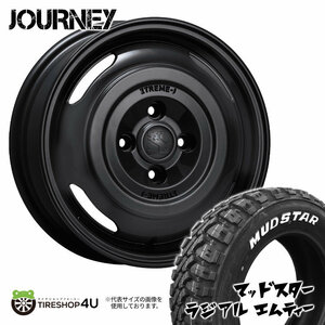 4本セット JOURNEY ジャーニー 14x4.5J 4/100 +43 SBK MUDSTAR マッドスター ラジアル M/T 165/65R14 WL デリカミニ ハスラー 軽自動車