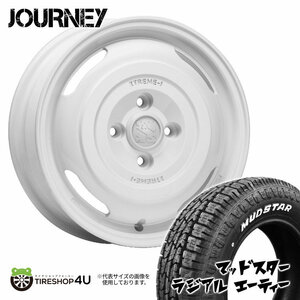 4本セット JOURNEY ジャーニー 14x4.5J 4/100 +43 WH MUDSTAR マッドスター ラジアル A/T 165/65R14 WL デリカミニ ハスラー 軽自動車