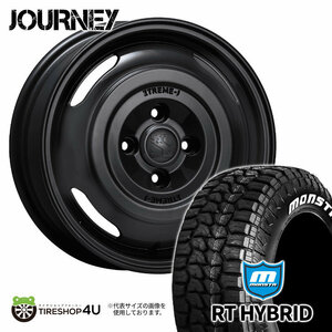 4本セット JOURNEY ジャーニー 14x4.5J 4/100 +43 SBK MONSTA モンスタ RTハイブリッド R/T 155/65R14 WL 軽自動車 ムーヴ タント ミラ