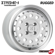 4本セット XTREME-J RUGGED 14x5.0J 4/100 +45 WHP ジオランダー X-AT G016A 145R14C BL 軽トラ カスタム車_画像2