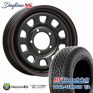 4本セット DAYTONA SS デイトナSS 16x5.5J 5/139.7 +20 BK BFG TRAIL トレイルテレーン T/A 205/80R16 WL ジムニー JB64 JB23 W