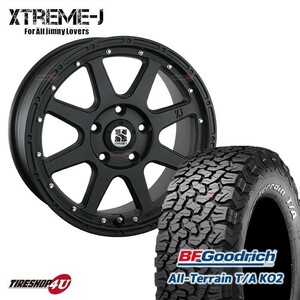 4本セット XTREME-J エクストリームJ 16x7.0J 5/114.3 +35 FBK BFGoodrich All-Terrain T/A KO2 215/70R16 ホワイトレター フォレスター