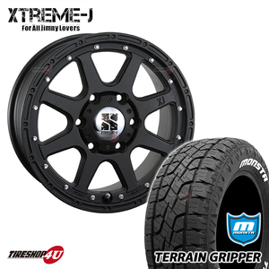 4本セット XTREME-J エクストリームJ 17x7.5J 6/139.7 +25 FBK MONSTA TERRAIN GRIPPER A/T 265/65R17 ホワイトレター プラド ハイラックス