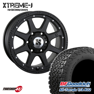 4本セット XTREME-J エクストリームJ 18x8.0J 6/139.7 +25 FBK BFグッドリッチ オールテレーン T/A KO2 265/60R18 BL プラド ハイラックス