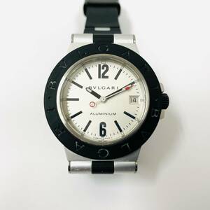 C-66281I 【稼働品】 BVLGARI ブルガリ 腕時計 ALUMINIUM アルミニウム AL38TA 自動巻き メンズ デイト ラバーベルト オートマ 
