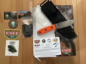 ESEE KNIVES ESEE-4 CPM S35VN ORANGE G10 HANDLE エシー　シース　モールアダプター　付き　キャンプ　フルタング　バトニング　ナイフ