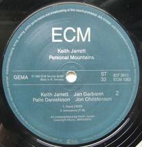 ◆ KEITH JARRETT / Personal Mountains ◆ ECM 1382 (West Germany) ◆_画像4