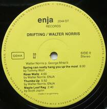 ◆ WALTER NORRIS - GEORGE MRAZ / Drifting ◆ Enja 2044 (West Germany) ◆_画像4