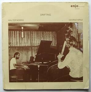 ◆ WALTER NORRIS - GEORGE MRAZ / Drifting ◆ Enja 2044 (West Germany) ◆