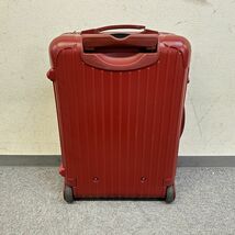 E625-I55-688 RIMOWA リモワ スーツケース キャリーバッグ レッドカラー 2輪 旅行 トラベル サイズ(約)54×35×18cm 107cm_画像3