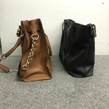 E106-I51-522 MICHAEL KORS マイケルコース トートバッグ ブラック 約35×11×29㎝ ショルダーバッグ ブラウン 約36×15×31㎝ 2点セット_画像2