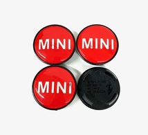 BMW MINI ミニ ミニクーパー ホイール センターキャップ カバー 54mm バッジ 純正交換 レッド 4個セット R50 R52 R53 R55 R56 R60_画像2