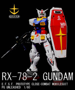 PG UNLEASHED 1/60 RX78-2 ガンダム ディティールアップ改修 塗装済 完成品