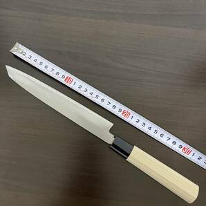 新品 未使用 堺 切付柳刃包丁 霞焼 刃渡り20cm 特製正鋼 高級料理庖丁 Sakai 板前 寿司 刺身 柳葉 正夫 和包丁 片刃 和食 日本料理 日本製の画像3