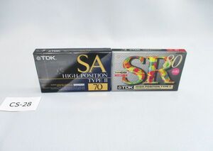 ネCS-28【未開封/2点】TDK■SA70 SR80■カセットテープ■ハイポジション■TYPEⅡ HIGH POSITION■CASSETTE■長期保管品