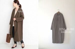 IENA SLOBEイエナ*SUPER100 Vネックオーバーコート