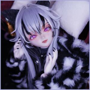 ☆Yuuis☆DDH-07 カスタムヘッド+アイ2種+ウィッグ+獣耳 パテ盛り