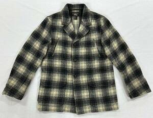 RRL ウール オンブレ ピーコート S ラルフローレン Double RL ダブルアールエル Pコート シャドーチェック