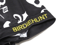 美品 Birdie Hunt バーディーハント ゴルフ スカル モノグラム 吸汗速乾 ストレッチ ボタンダウン 半袖ポロシャツ ブラック M メンズ_画像5