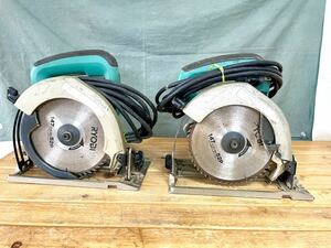 ★2点まとめて RYOBI リョービ ライト付き 電気丸のこ W-146D 丸ノコ 丸鋸 まるのこ マルノコ 切断機 電動工具 100V DIY