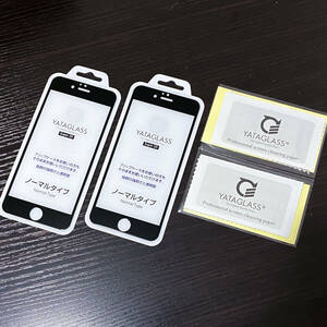YATAGLASS 92%Off iPhone6s用 Super2D(黒) ノーマル2枚 ガラスのみ 最高品質3D保護ガラス YATAGLASS