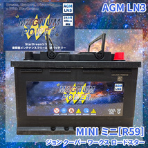 ミニ[R59] SYJCWR MINI 外車 バッテリー AGM M-LN3 マグナムパワー メンテナンスフリー カーバッテリー_画像1