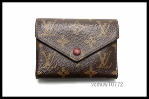 近年モデル希少美中古■LOUIS VUITTON モノグラム ポルトフォイユヴィクトリーヌ レザー 3つ折り財布 ルイヴィトン■0104vv356-3D