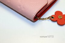 近年モデル希少美中古■LOUIS VUITTON モノグラムアンプラント ポルトフォイユエミリー レザー 2つ折り長財布 ルイヴィトン■0111bc289927_画像5